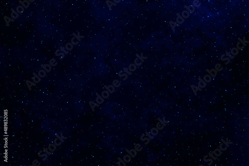 Starry night sky. Galaxy space background. Dark blue night sky with stars. Stars in the night. 