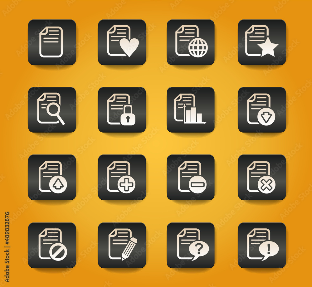 document icon set document icon set