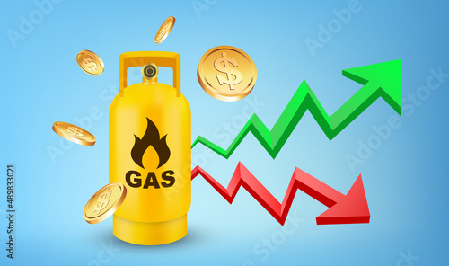 Rising Gas prices concept, vector illustration