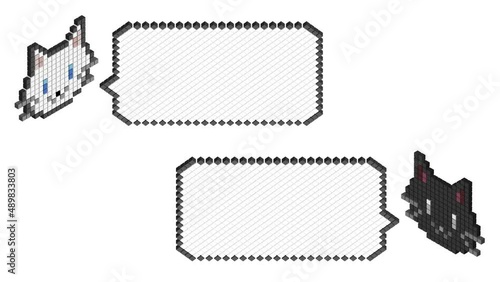 会話・チャットする猫の絵文字