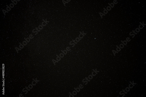 Night photography of the dark sky with stars