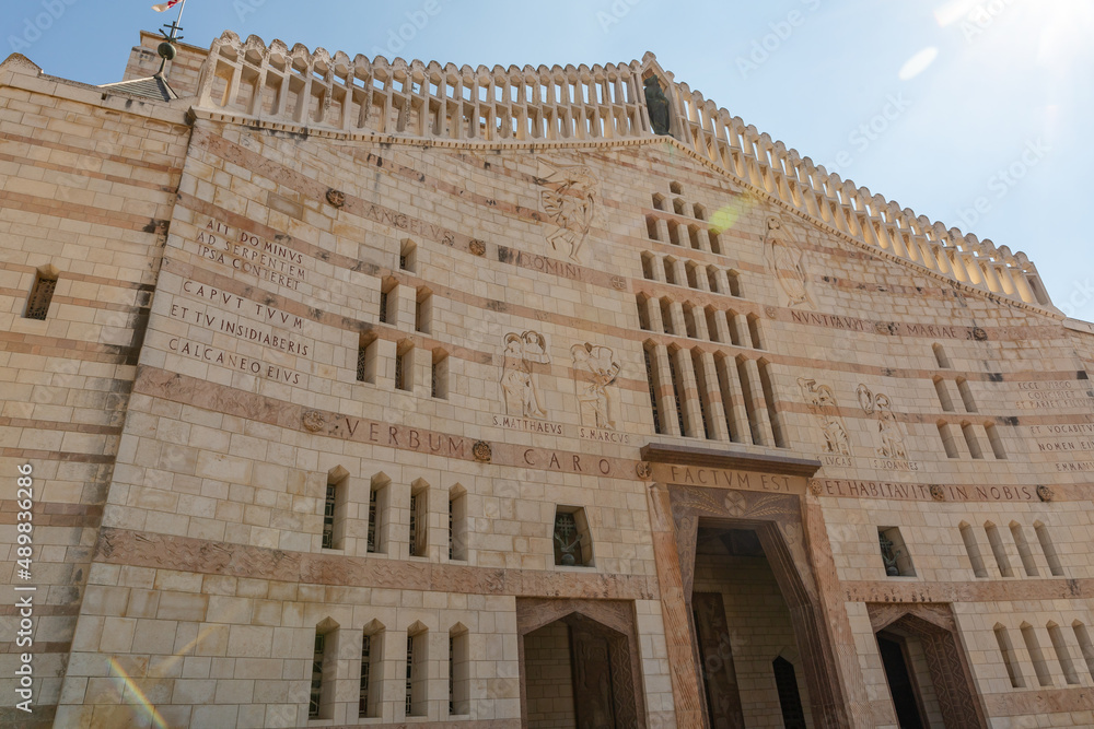 Obraz premium The fasade of the Church Of Annunciation in Nazareth, northern Israel