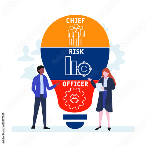 CRO - Chief Risk Officer acronym. business concept background.  vector illustration concept with keywords and icons. lettering illustration with icons for web banner, flyer, landing 