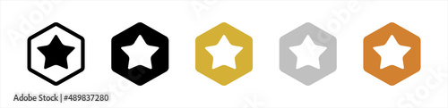 Stars quality, achievement symbol, vector illustration.