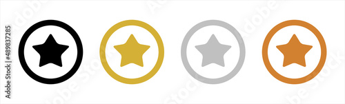 Star Icons set. Star member plan vector icon. Rating symbol.