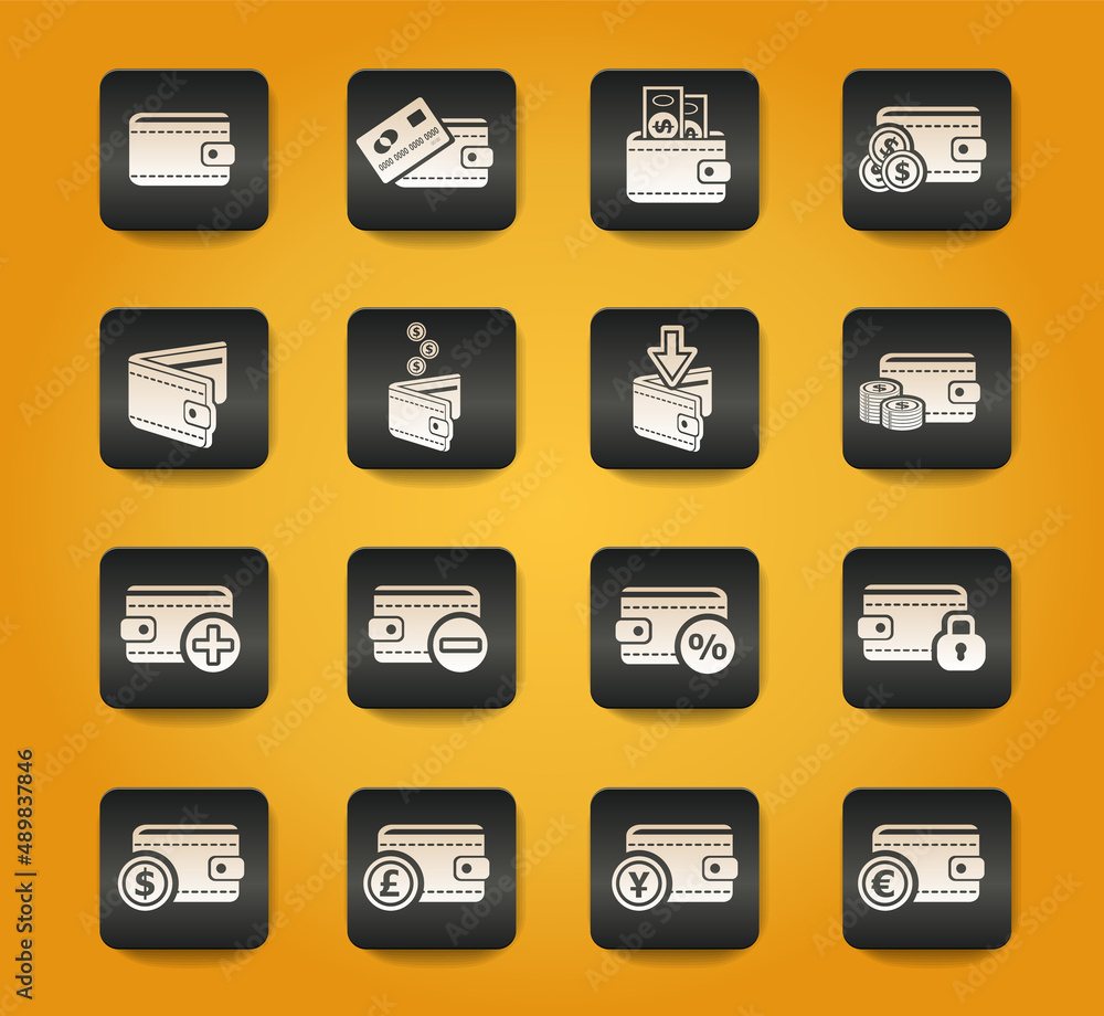 set of money icons set of money icons
