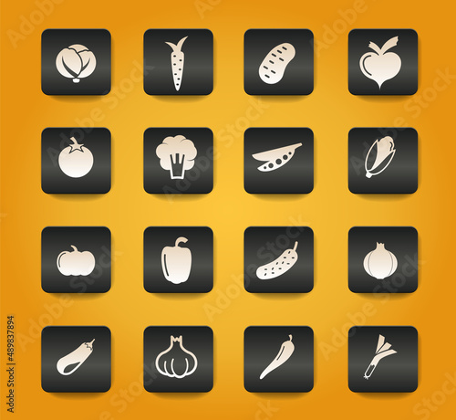 Vegetables simply icons