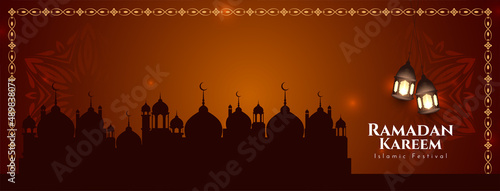 Ramadan Kareem islamic festival celebration cultural banner