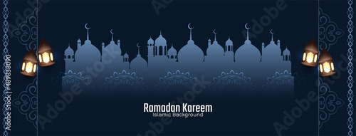 Religious Ramadan Kareem islamic festival banner design