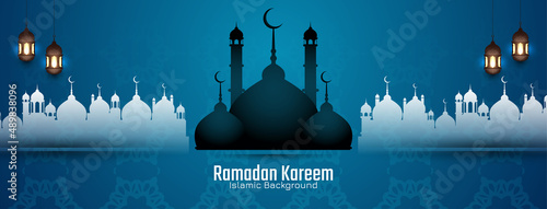 Religious Ramadan Kareem islamic festival banner design