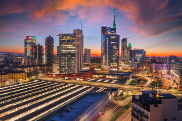 Keuken achterwand Milaan Moderne hoogbouw in Porta Nuova  © SeanPavonePhoto
