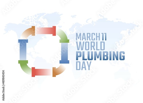 vector graphic of world plumbing day good for world plumbing day celebration. flat design. flyer design.flat illustration.