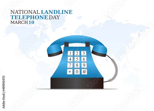 vector graphic of national landline telephone day good for national landline telephone day celebration. flat design. flyer design.flat illustration.