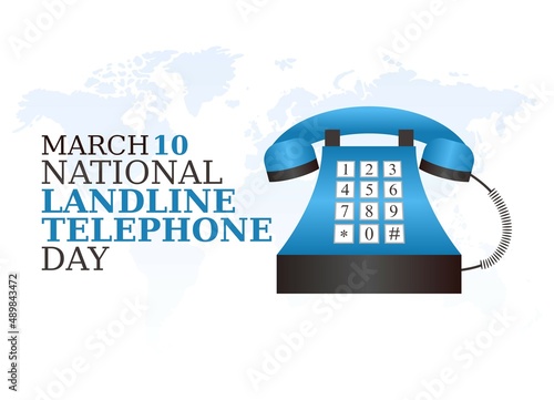 vector graphic of national landline telephone day good for national landline telephone day celebration. flat design. flyer design.flat illustration.