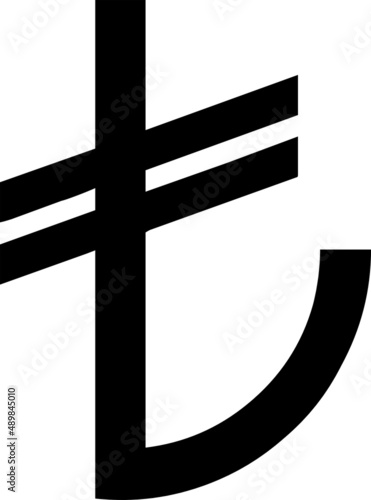 turkish lira black and white vector logo