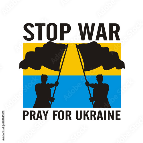 save ukraine vector illustration - peace world dont war