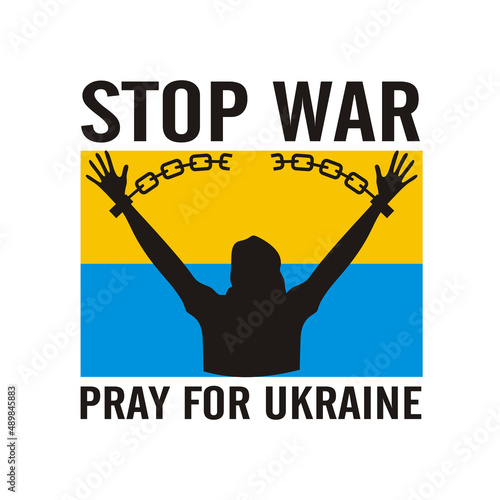 save ukraine vector illustration - peace world dont war