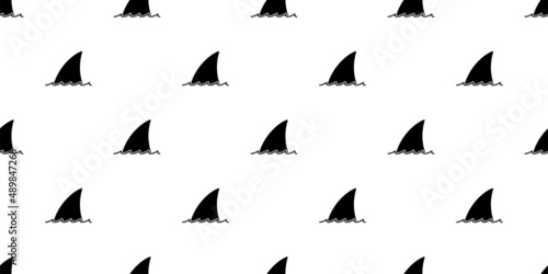 shark fin seamless pattern vector dolphin fish whale repeat wallpaper tile background animal cartoon illustration sea ocean doodle design scarf isolated