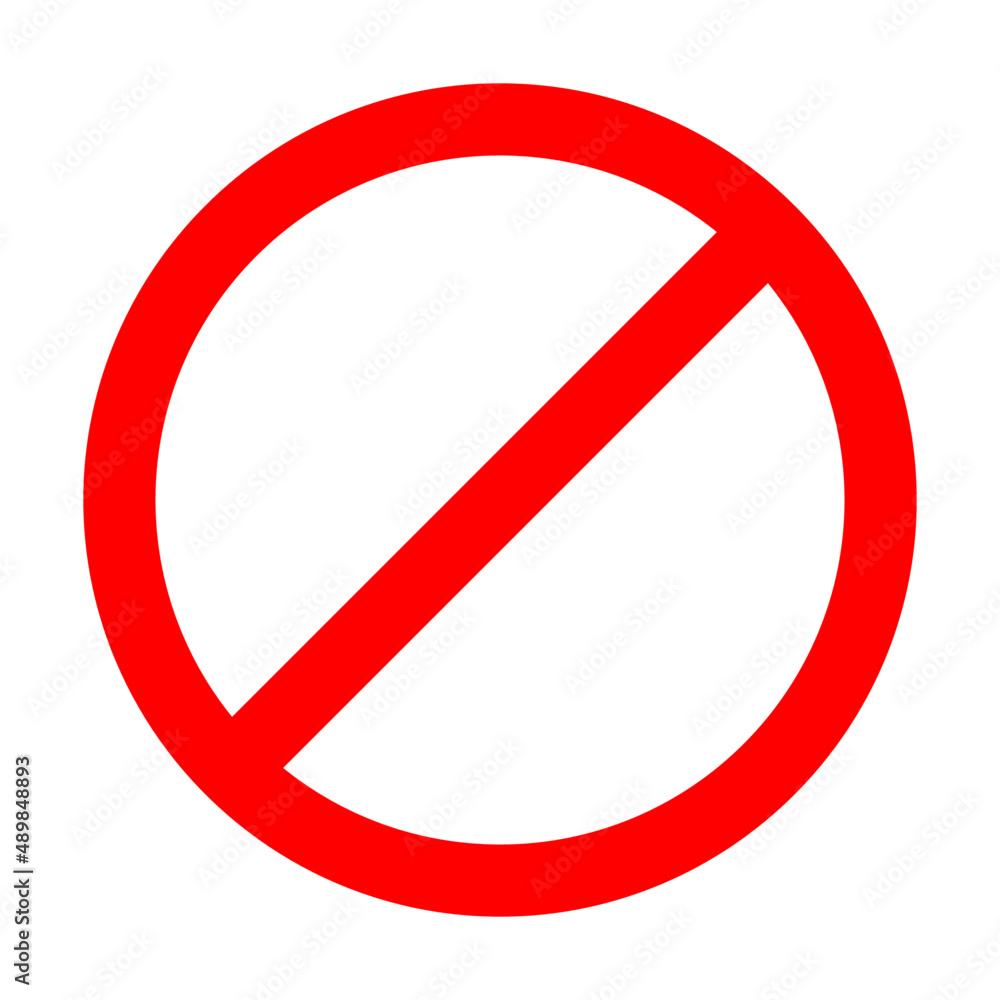Ban icon isolated on white background Ban icon isolated on white background