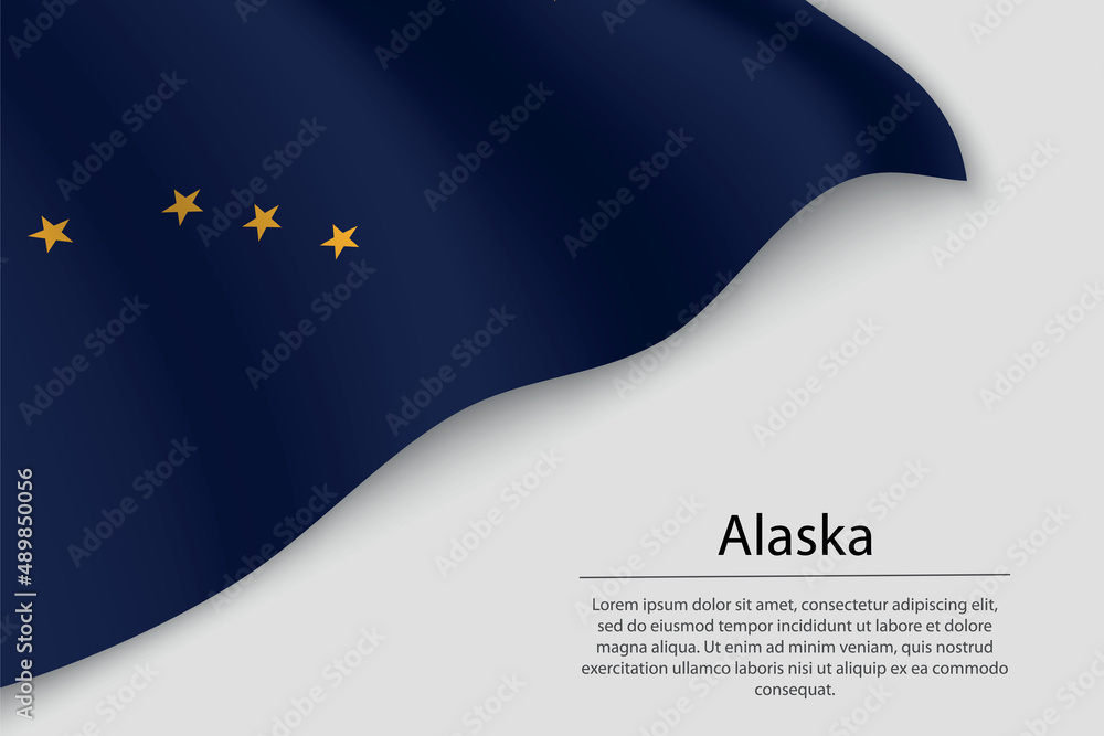 Wave flag of Alaska is a state of United States.