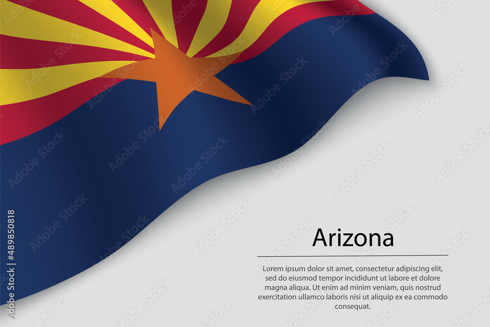 Wave flag of Arizona is a state of United States.