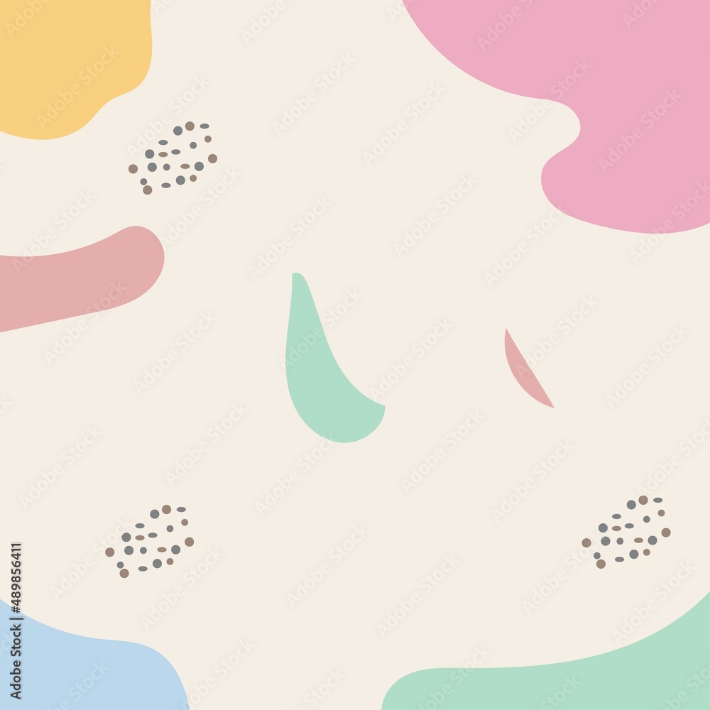 abstract background. Hand drawn various shapes and doodle objects. Modern contemporary trendy vector illustration. Each background is isolated. pastel colors abstract background. Hand drawn various shapes and doodle objects. Modern contemporary trendy vector illustration. Each background is isolated. pastel colors
