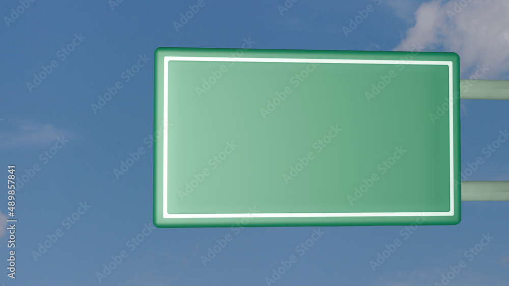 3D Welcome to Empty sign on highway sign and sky in the background 3D Welcome to Empty sign on highway sign and sky in the background