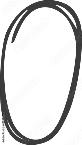 Doodle element . Pencil curves. Simple doodle line. Doodle border. Simple sketch.