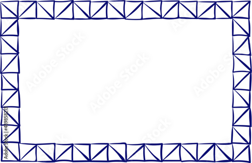 Doodle ornament frame. Pen scribble. Hand drawn effect sketch. Pen line frame.
