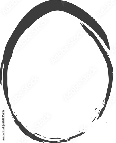 Black ink frame. Grunge paint shape. Hand drawn sketch frame.