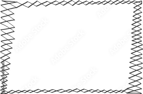 Frame doodle. Simple pencil doodle. Pencil effect abstract border.