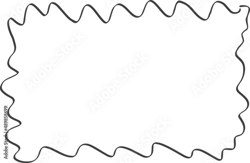 Frame doodle. Simple pencil doodle. Pencil effect abstract border.