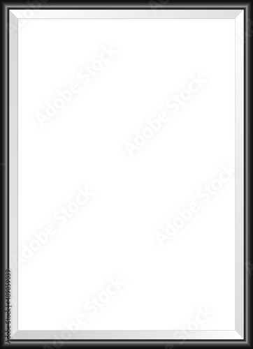 Thin photoframe mock up. Empty framing for photo or illustation.