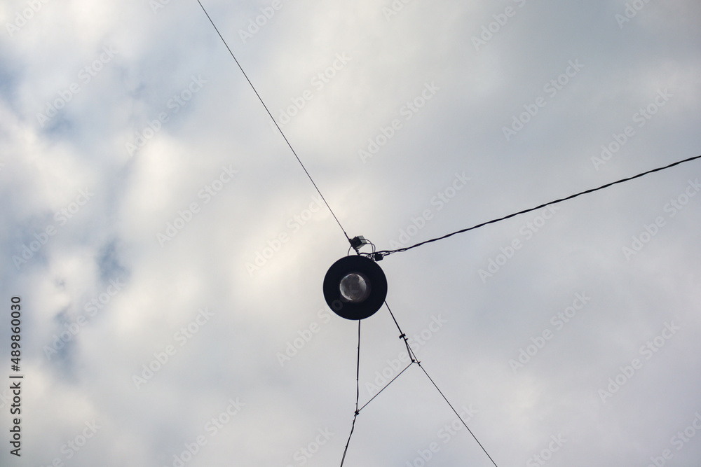 Cables and light in the sky Cables and light in the sky