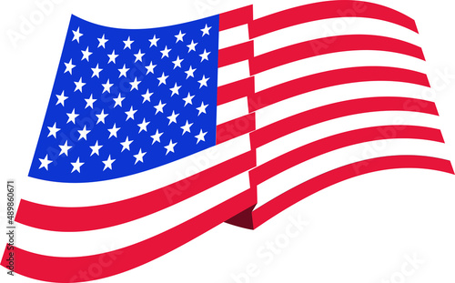Red American flag - USA Flag. Patriotic Flag. 