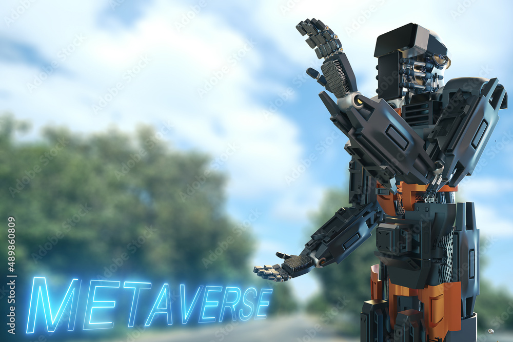 Robot metaverse VR avatar reality game virtual reality of people blockchain technology investment, business lifestyle virtual reality vr world connection cyber avatar metaverse people 2022 3D RENDER Robot metaverse VR avatar reality game virtual reality of people blockchain technology investment, business lifestyle virtual reality vr world connection cyber avatar metaverse people 2022 3D RENDER