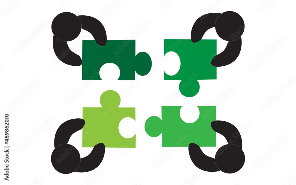 Teamwork people with puzzle pieces top view. Teamwork people vector for jigsaw design, marketing, icon and logo template. Modern flat teamwork people with puzzle. Puzzle pieces, vector illustration Teamwork people with puzzle pieces top view. Teamwork people vector for jigsaw design, marketing, icon and logo template. Modern flat teamwork people with puzzle. Puzzle pieces, vector illustration
