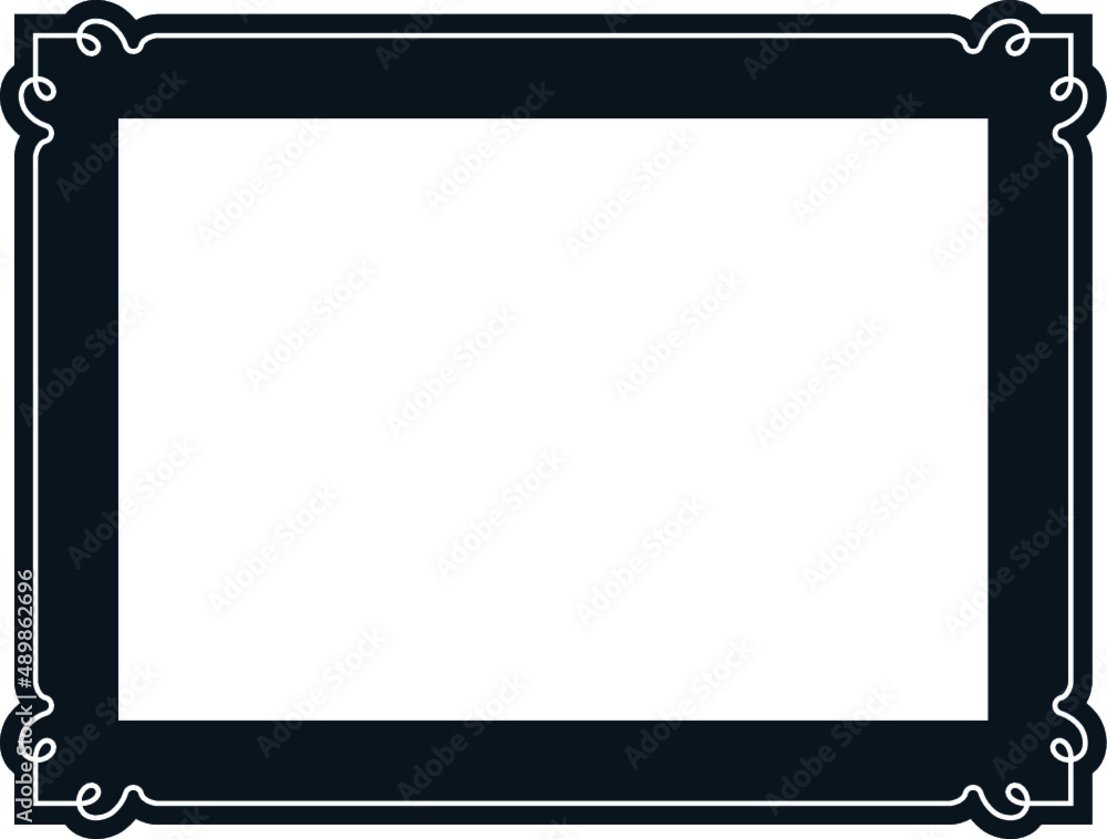 Vector border frame. Background or album page. Simple rectangular ...