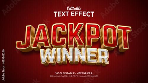 Text Effects, 3d Editable Text - Jackpot Winner photo
