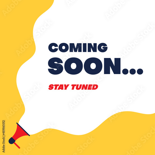 coming soon banner or poster design. vector illustration