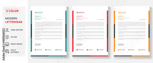 Abstract Corporate simple Business Style Letterhead Design. Print Ready letterhead Design