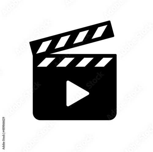 カチンコと映像のアイコン素材