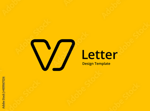 Letter V logo icon design template elements
