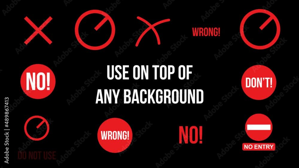 No signs wrong mark do not symbols and restriction marks prohibited