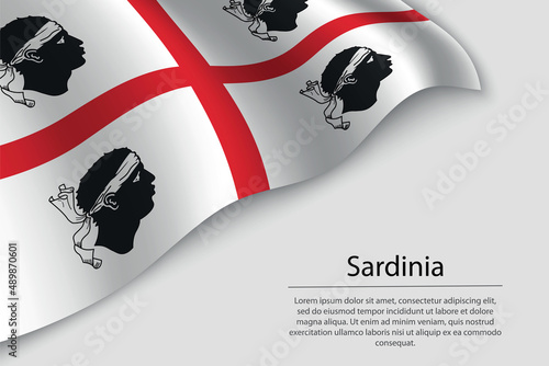 Wave flag of Sardinia is a region of Italy.