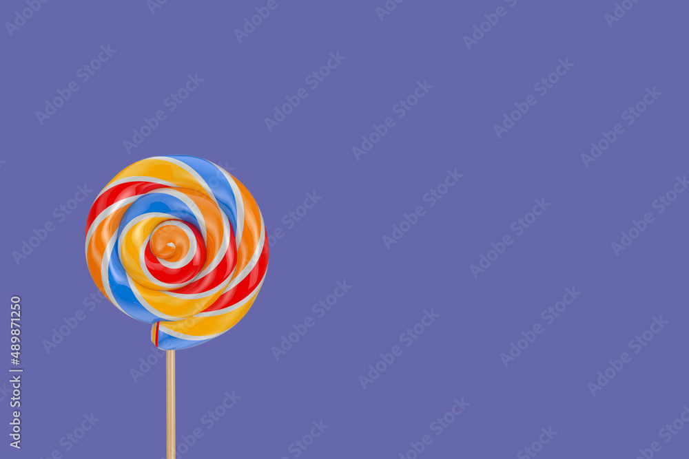Rainbow Swirl Lollipop. 3d Rendering Rainbow Swirl Lollipop. 3d Rendering