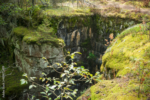 view of the giant rocks, in which military facilities of the past centuries have been cut through - the fortress fort in stone