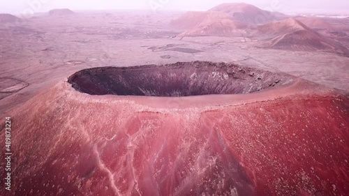 Volcano crater aerial shot - Canary Islands - Fuerteventura photo