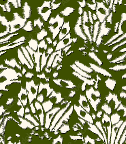 Fototapeta Naklejka Na Ścianę i Meble -  Seamless leopard pattern, animal print.