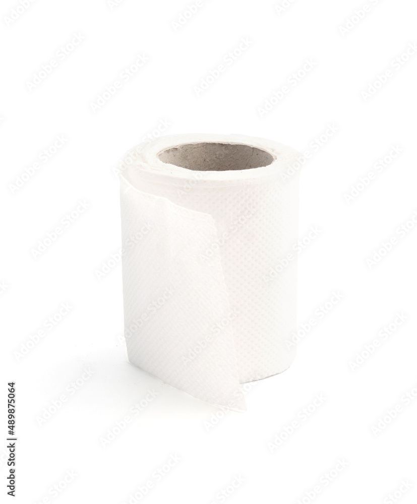 white toilet paper roll isolated on white background white toilet paper roll isolated on white background
